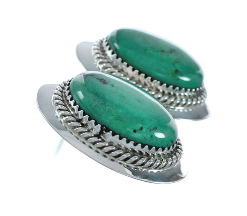 Genuine Turquoise Navajo Sterling Silver Post Earrings X11330